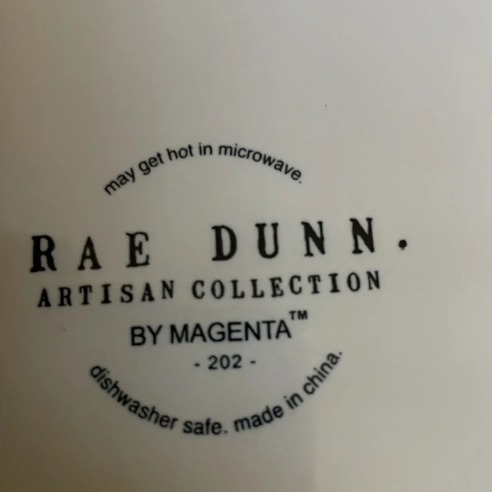 Rae Dunn gray,black and off white stoneware pet bowl